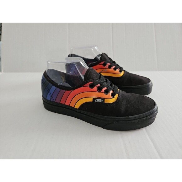 VANS Refract Rainbow Black Skater Shoes Men's 5 Women's 6.5 Unisex Pride NWT - Picture 1 of 9
